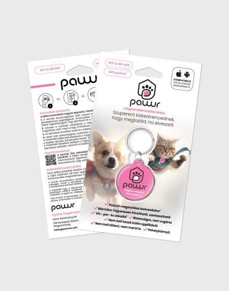 Pawwwr kisállat biléta rózsaszín - csomagolás